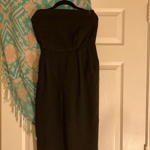 Black strapless formal jumpsuit